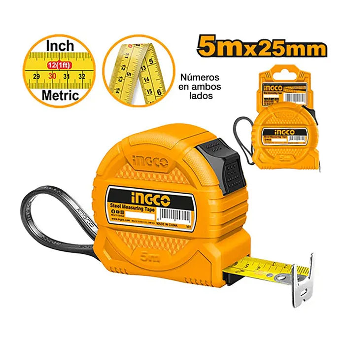 HUINCHA - CINTA METRICA 25MMX5M INGCO (HSMT26525)