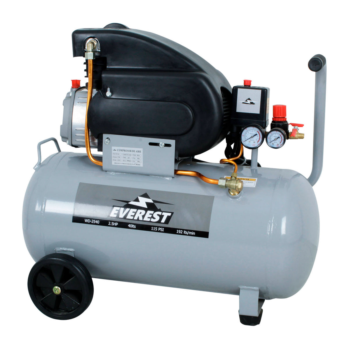 MOTOCOMPRESOR EVEREST 40 LTS. 2HP (WD-2540)