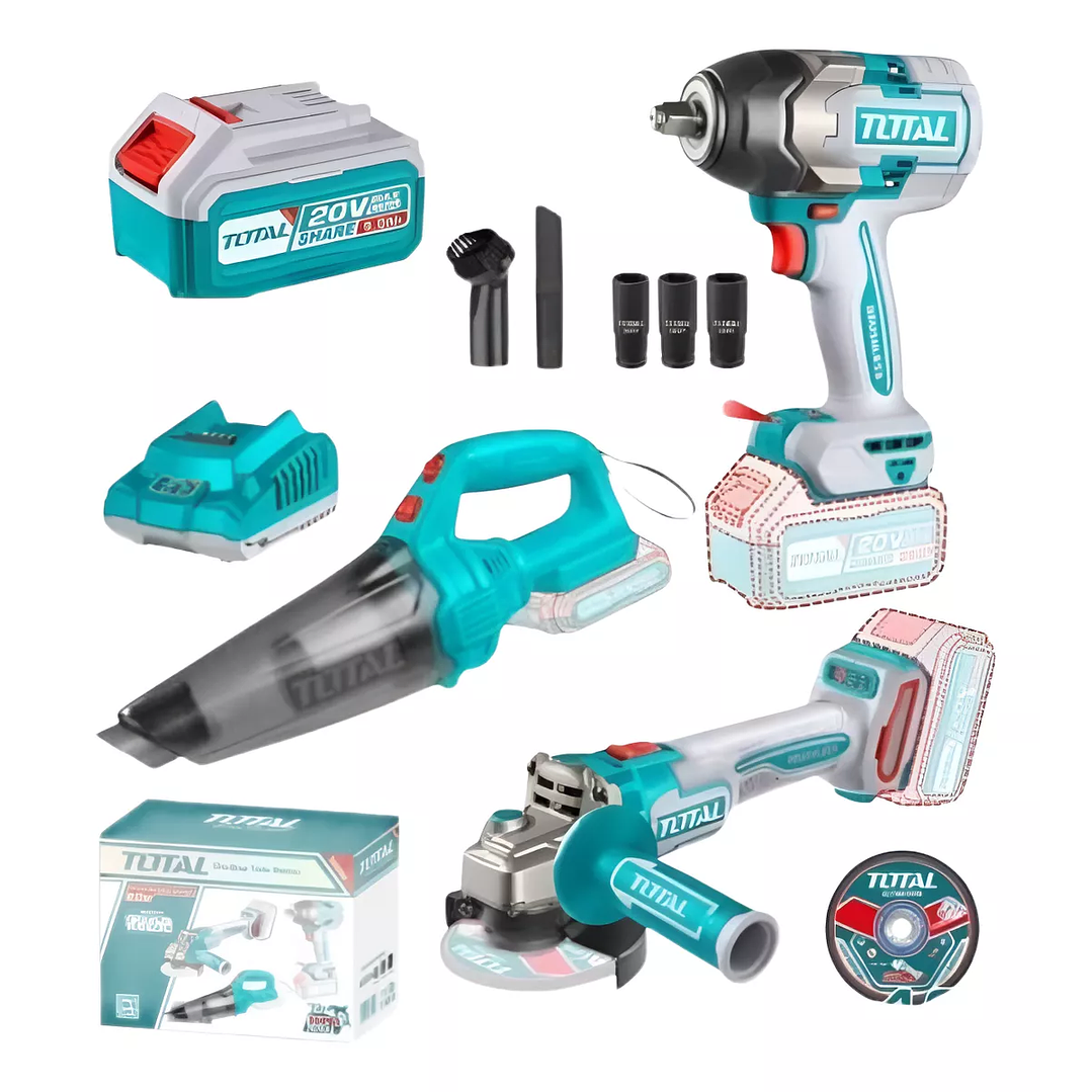 KIT LLAVE DE IMPACTO 850NM+ESMERIL+ASPIRADORA TOTAL (TOSLI240789)
