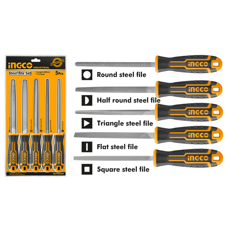 SET DE LIMATONES PARA METAL 5 PIEZAS INGCO (HKTFS0508)