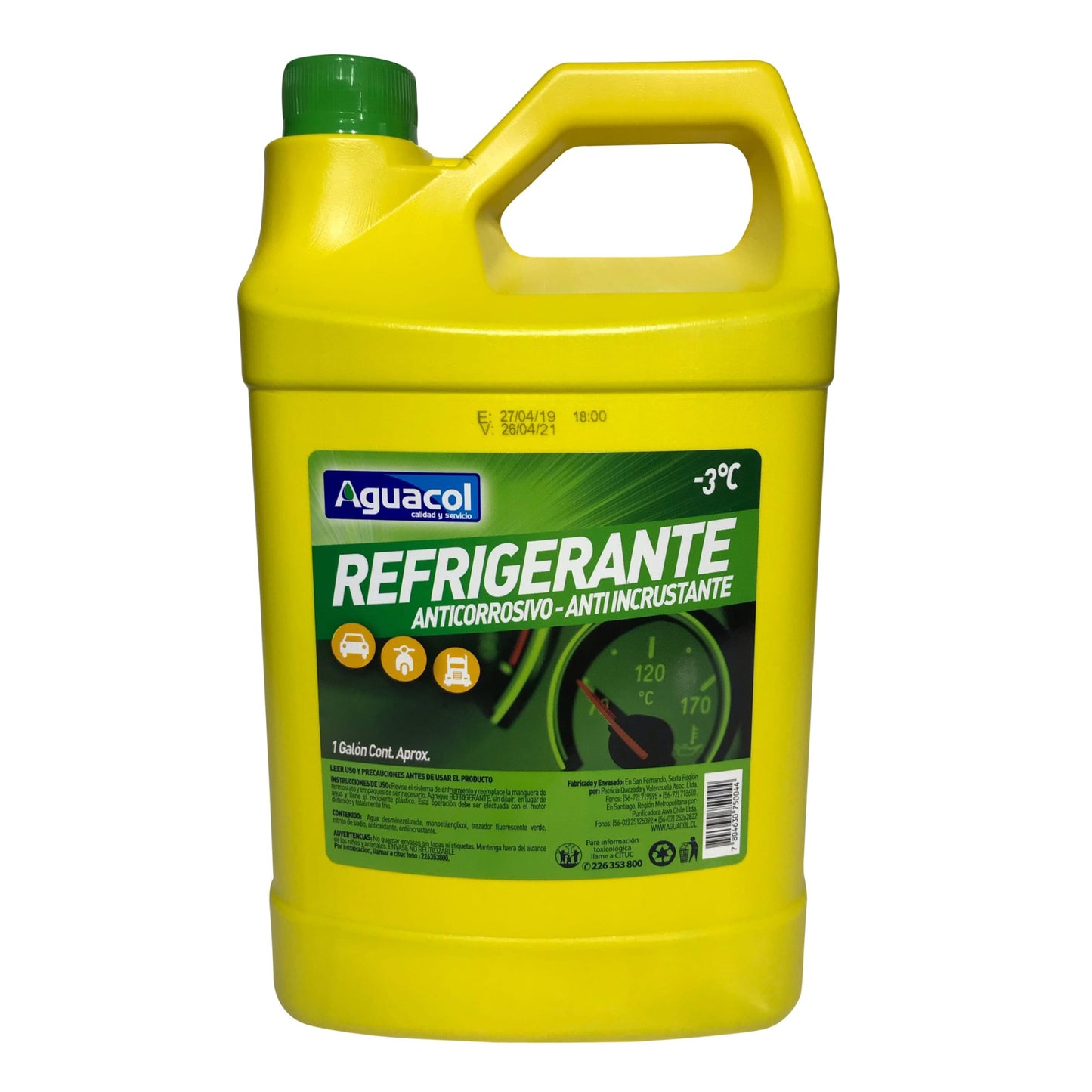 REFRIGERANTE -3 AGUACOL VERDE B-4L