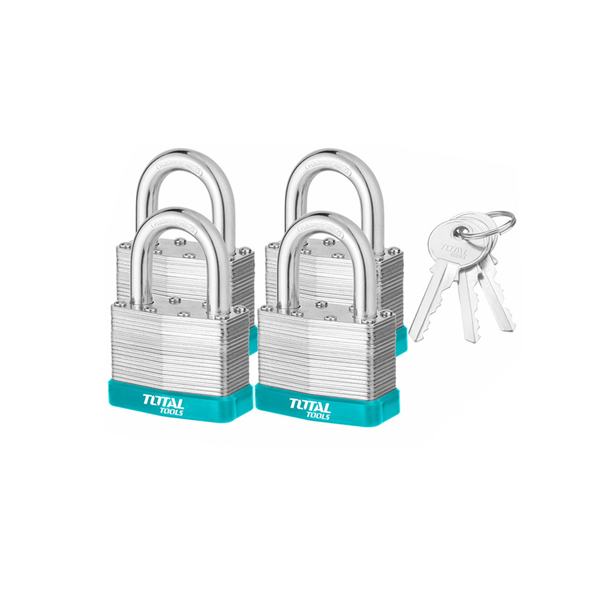 JUEGO DE CANDADO LAMINADO 4PCS (TLPK365004)