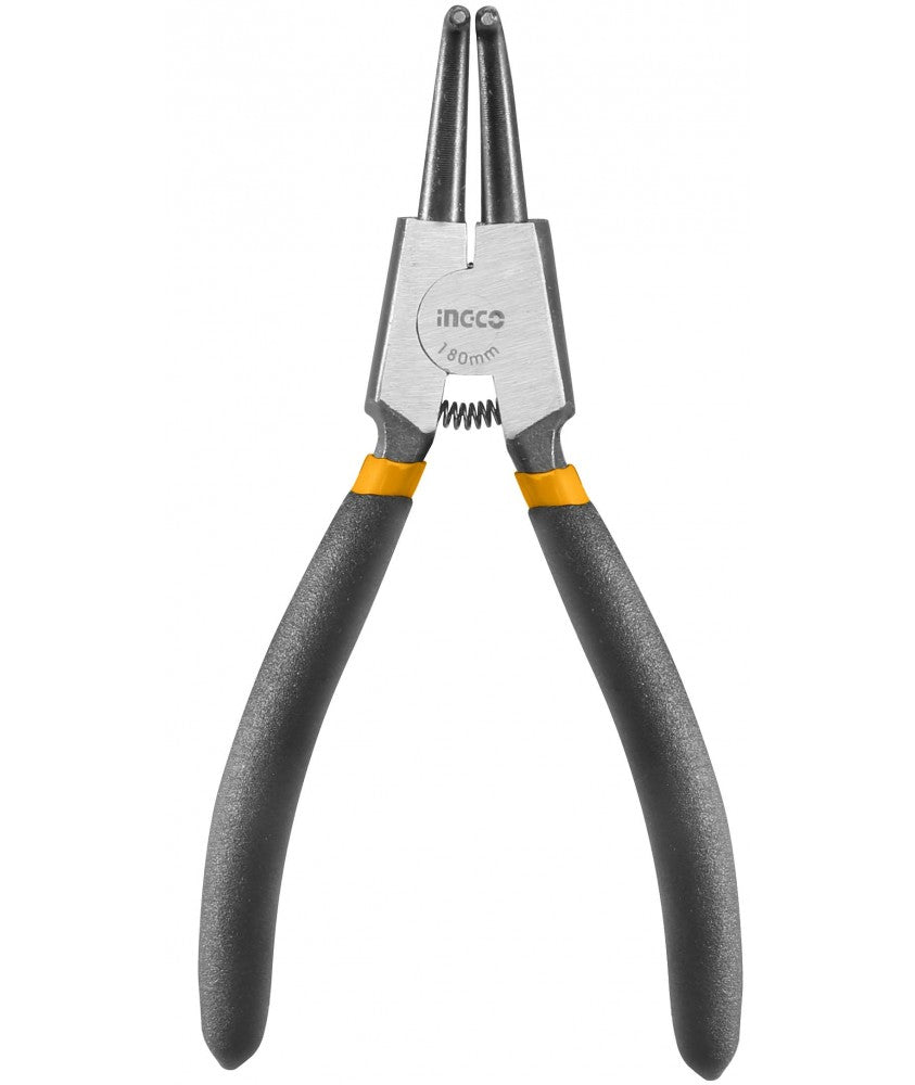 ALICATE CURVO INDUSTRIAL SEGURO SEEGER EXTERNO 180MM/7'' INGCO (HCCP261802)