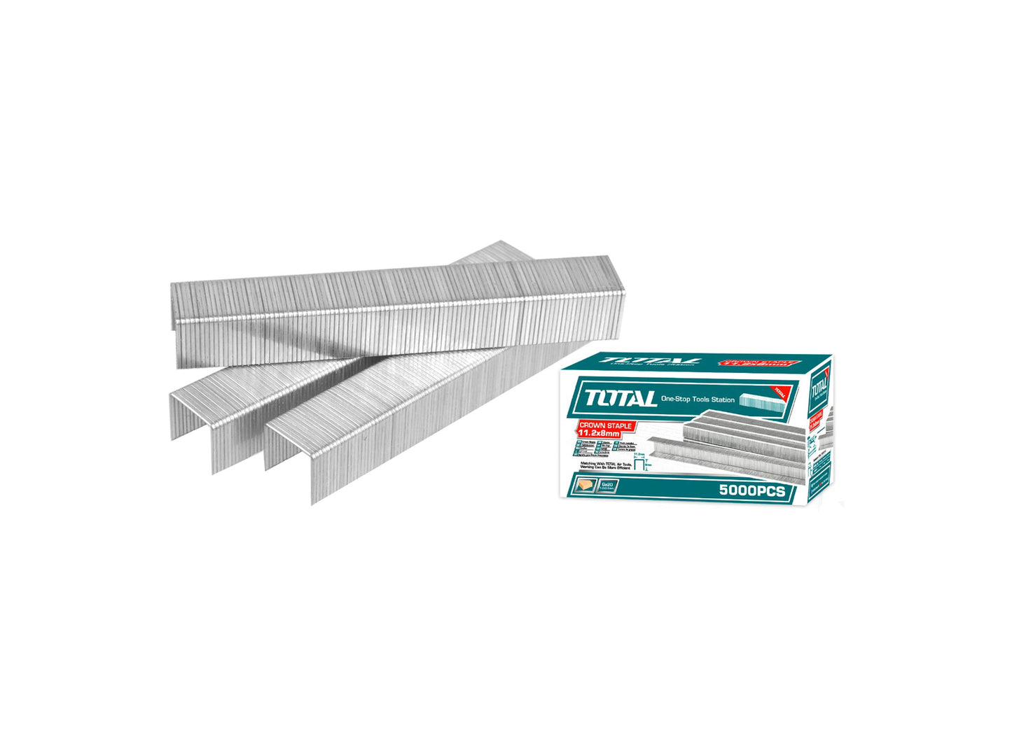 GRAPA CORONA PARA CLAVADORA AUTOMATICA TOTAL 5.7x25x1.25x1MM 2500 un. (TAC918252)