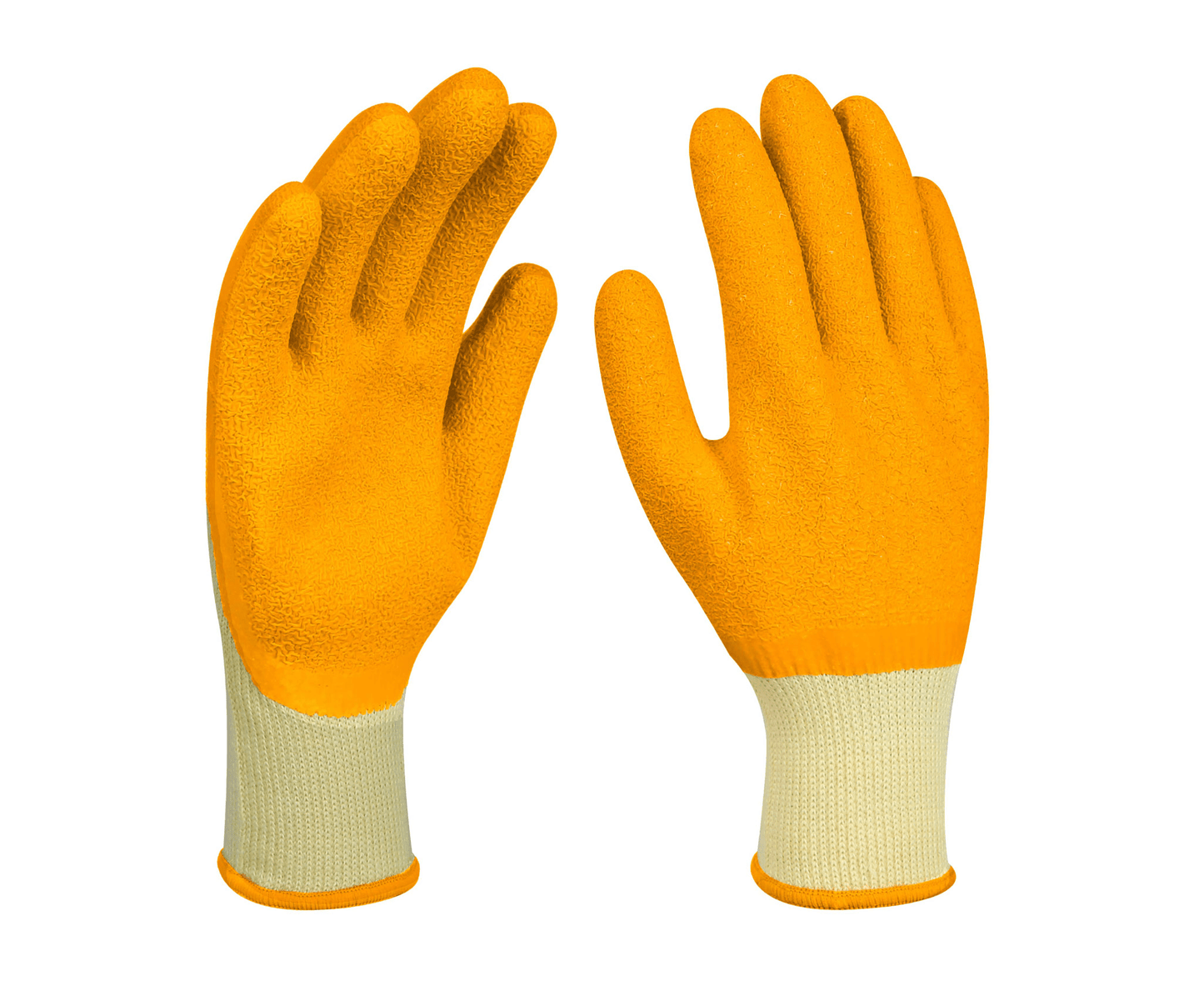 GUANTES DE SEGURIDAD CUBIERTO LATEX TRABAJO PESADO PAR INGCO (HGVL04-XL)
