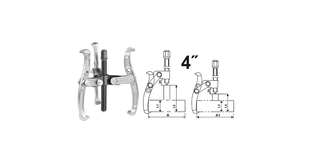 EXTRACTOR 3 PATAS 4´´ INDUSTRIAL INGCO (HGP08034)