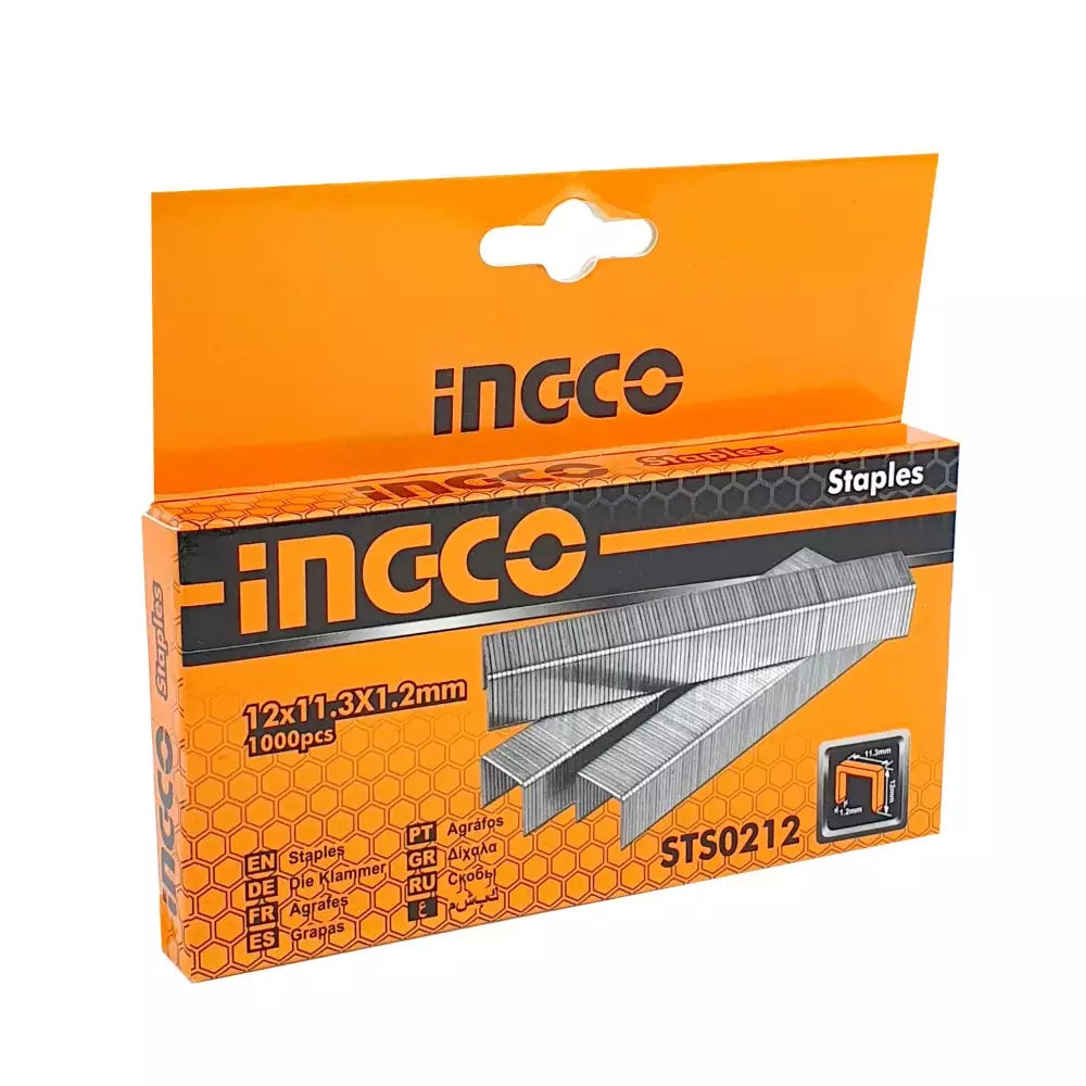 GRAPAS CAJA 1000 UNIDADES 12X1,2MM INGCO (STS0212)