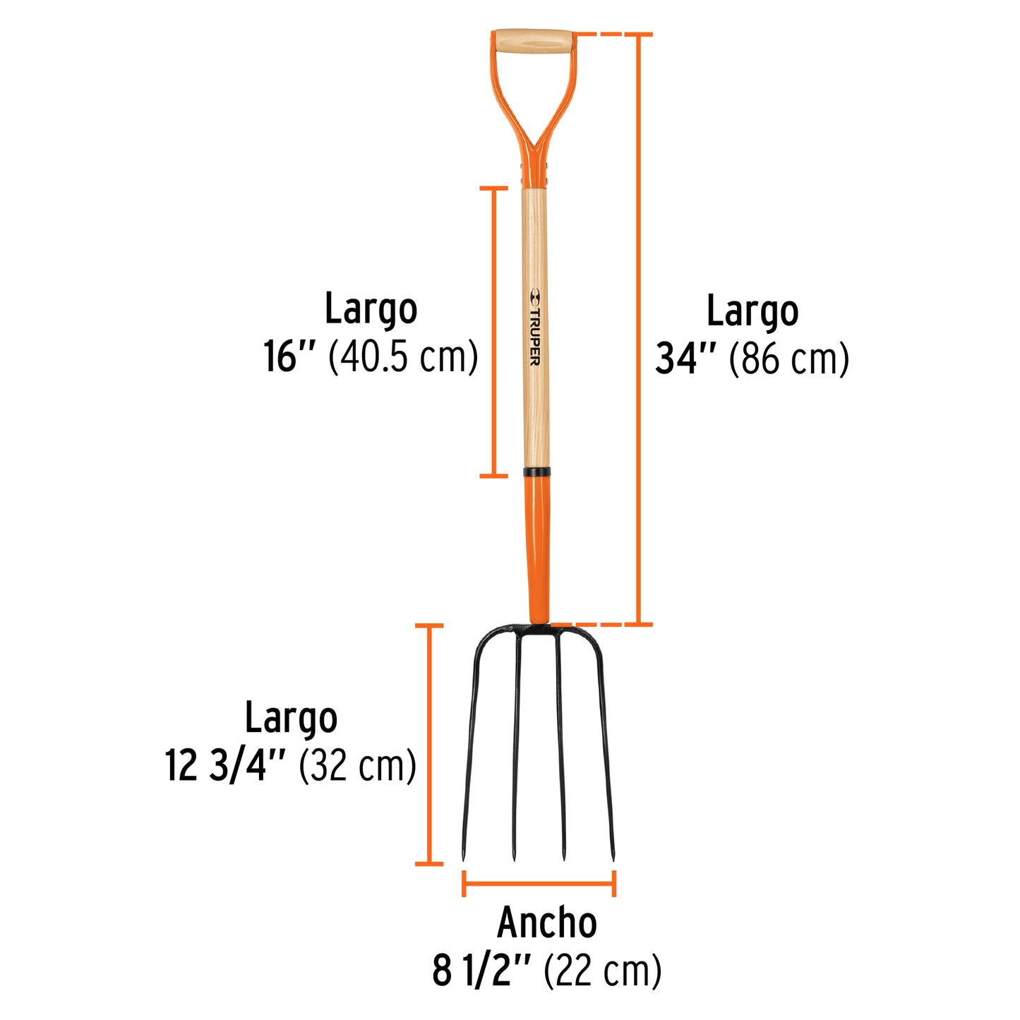 HORQUETA PASTERA TRUPER 4 GANCHOS MANGO CORTO (BPJ-4C)