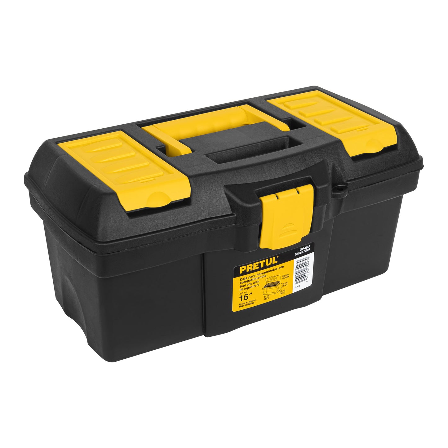 CAJA PLASTICA 16´´ PRETUL CON COMPARTIMIENTOS (CHP-16CP)