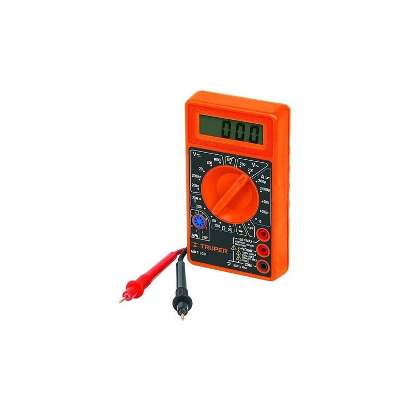 MULTIMETRO DIGITAL TRUPER CASERO (MUT-830)