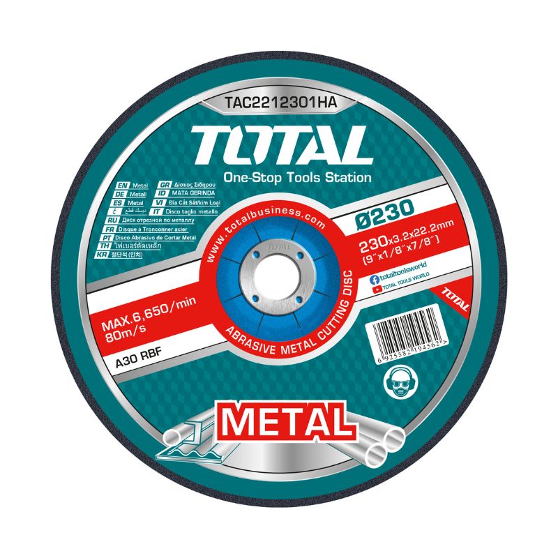 DISCO DE CORTE METAL ABRASIVO TOTAL 9´´ X 7/8´´ (TAC2212301)