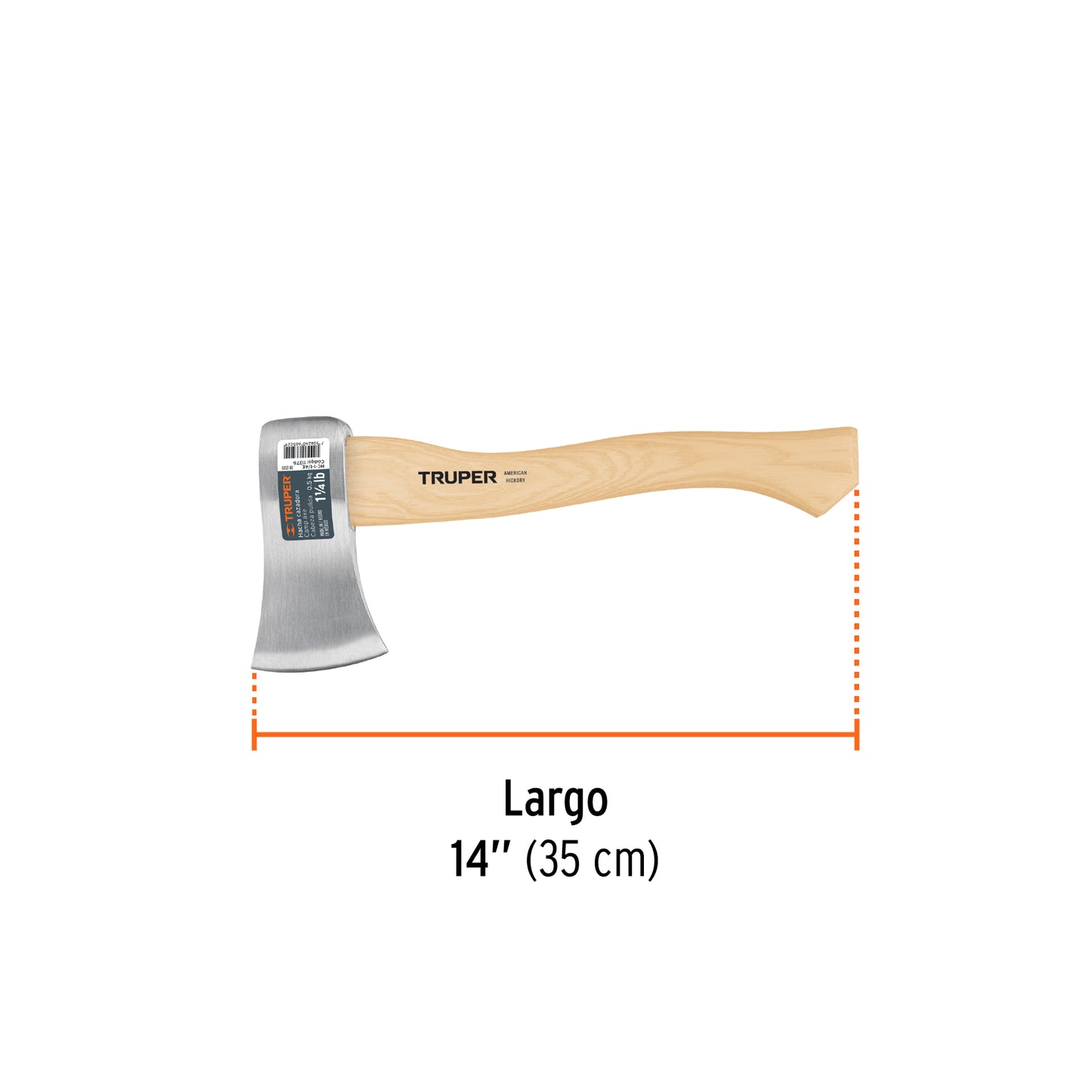 HACHA CAZADORA 1.1/4 LBS MANGO MADERA TRUPER (HC-1-1/4)