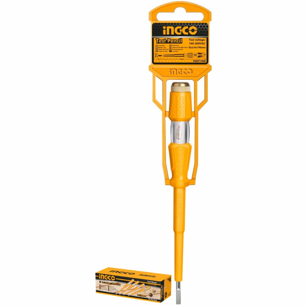 MULTITESTER TIPO LAPIZ AC 100-500V 4X190MM INGCO (HSDT1908)