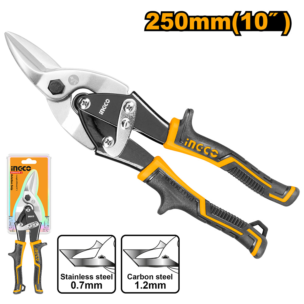 TIJERA AVIACION CORTE IZQUIERDO 10´´ 250MM INGCO (HTSN0110L)