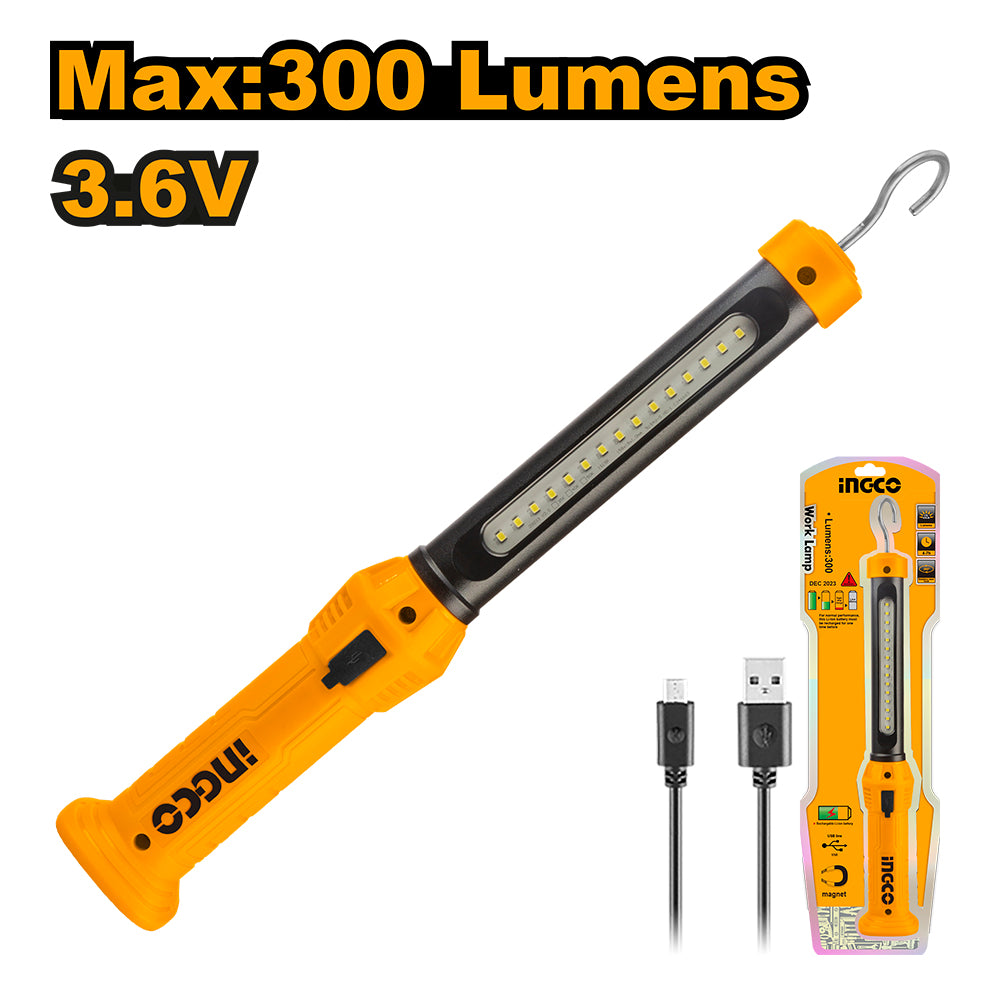 LAMPARA LED RECARGABLE INGCO 75-300LUM (HWLI35261)