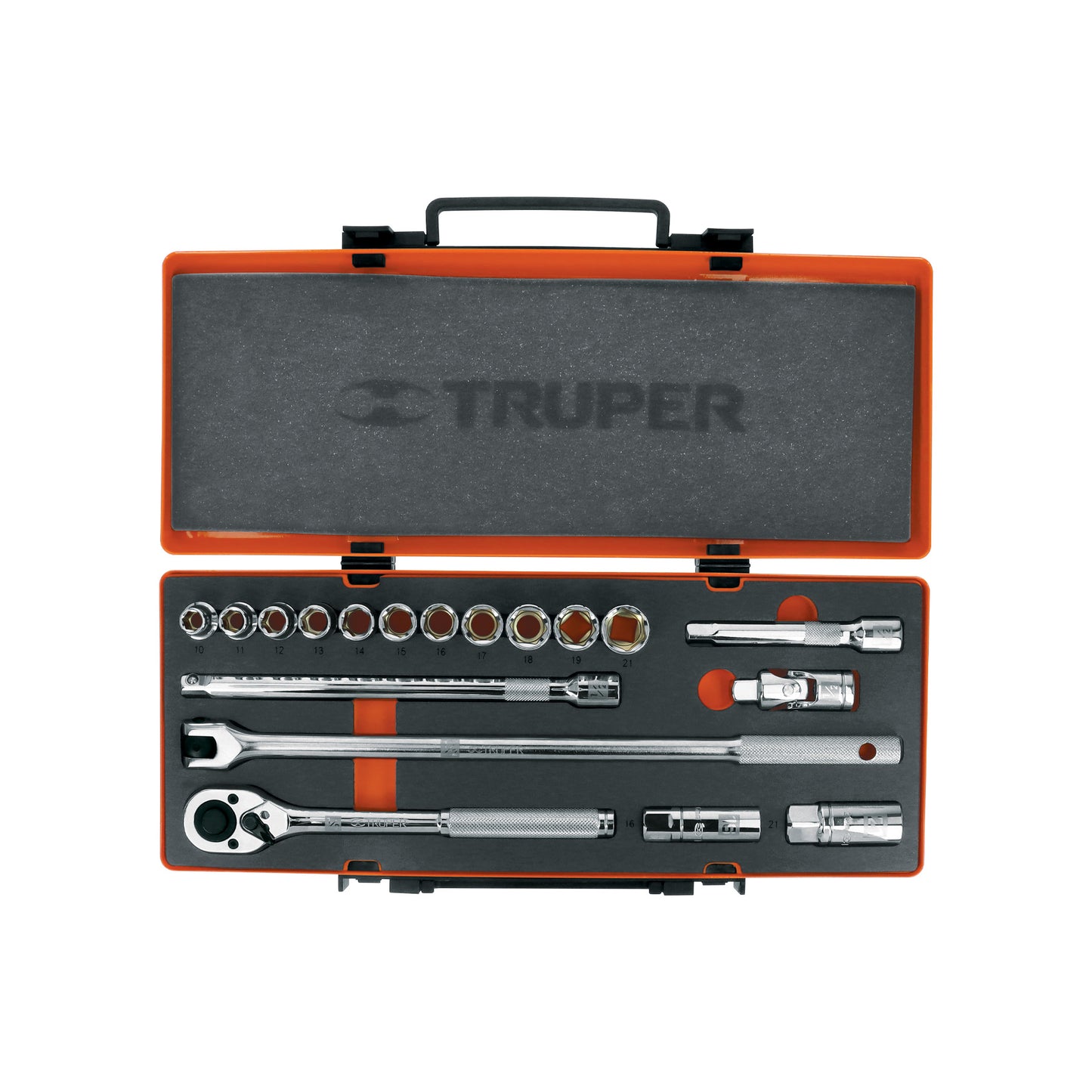 JUEGO DE DADOS TRUPER 18 PIEZAS 2x19MM (JD-1/2x19MM)