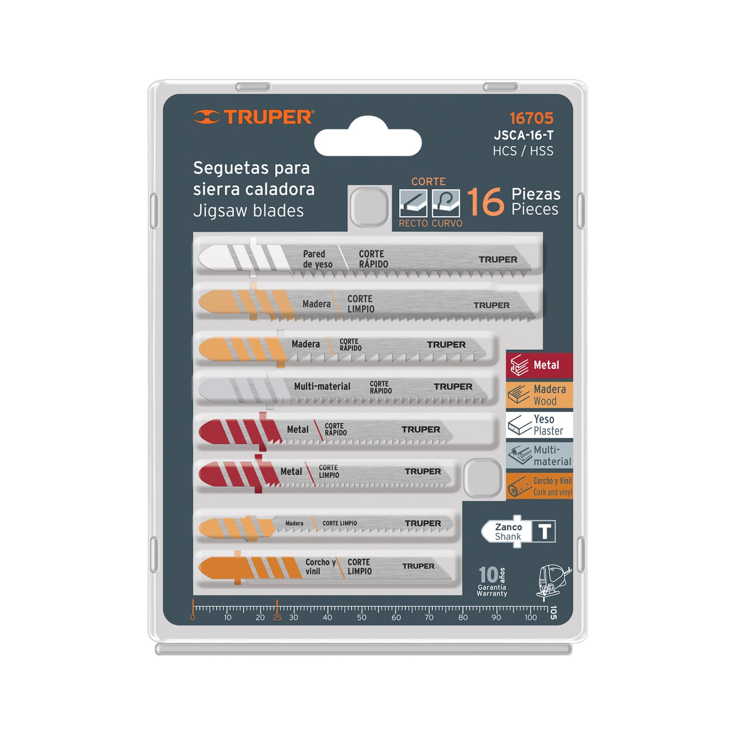 SET SEGUETAS TRUPER 16 PZAS METAL-MADERA-MULTIUSOS (JSCA-16)