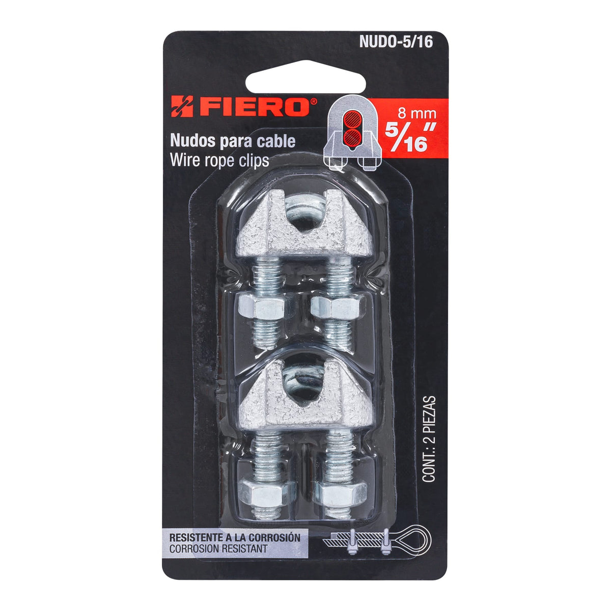 ABRAZADERA PARA CABLE FIERO 5/16´´ (NUDO-5/16)