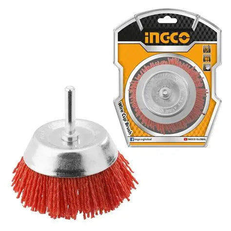 GRATA COPA DE NYLON CON VASTAGO 1/4´´ 75MM INGCO (WB30755)