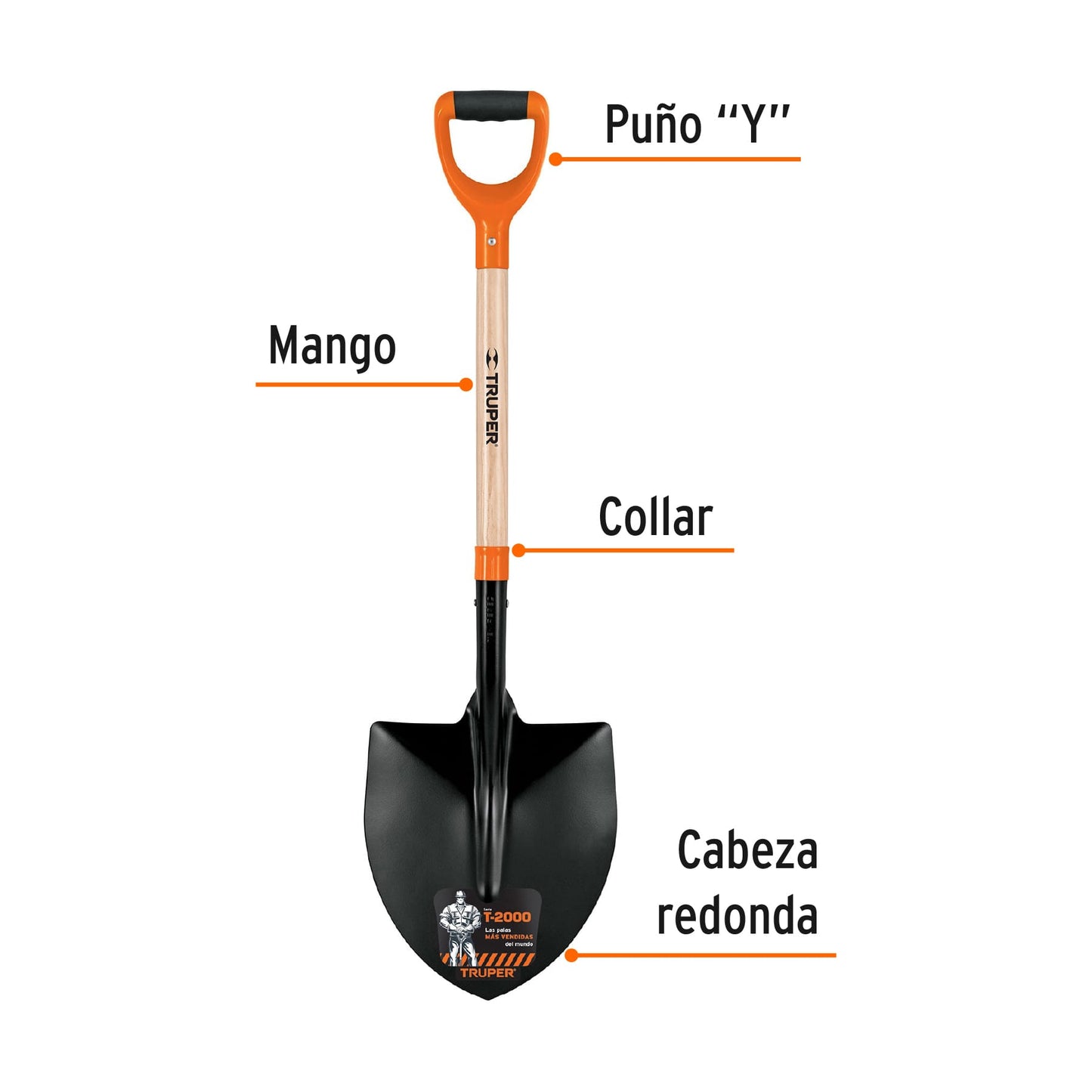 PALA PUNTA HUEVO TRUPER ASA PLASTICA (PPH-P)