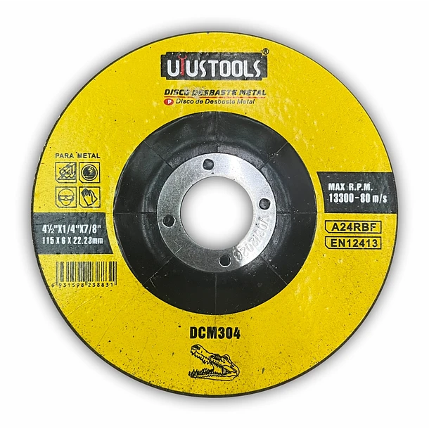 DISCO DESBASTE METAL 4 1/2 x 6mm UYUSTOOLS (DCM304)