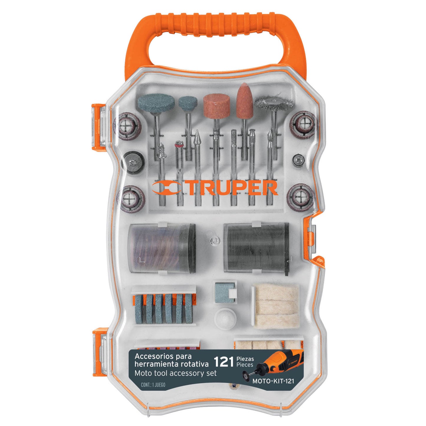 KIT ACCESORIOS PARA HERRAMIENTA ROTATIVA TRUPER (MOTO-KIT)