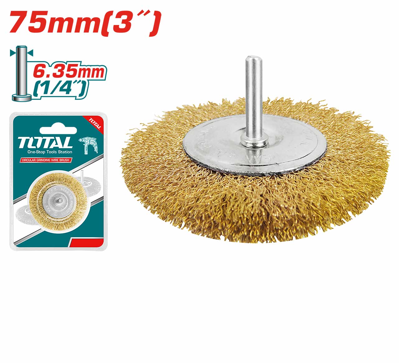 GRATA RUEDA TALADRO TOTAL 75MM (TAC34031)