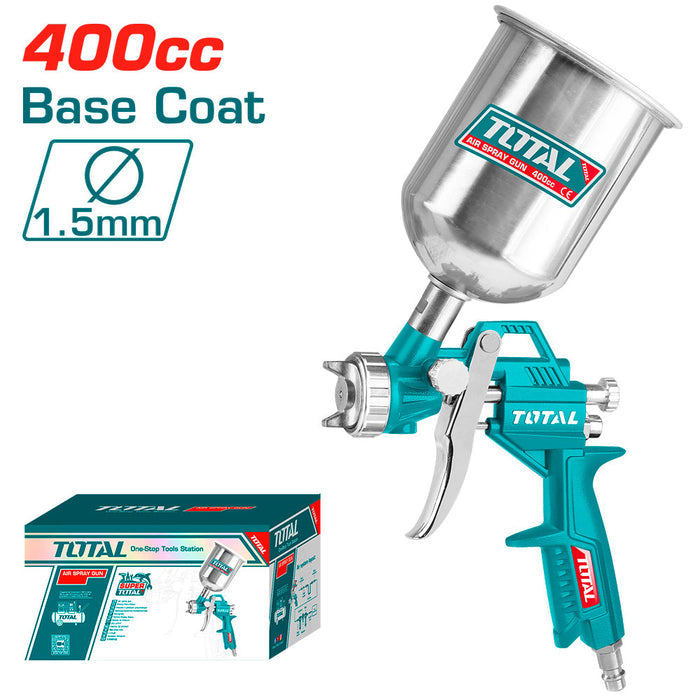 PISTOLA PARA PINTAR TOTAL 400CC - BOQ 1.5MM CARGA SUPERIOR (TAT10401)