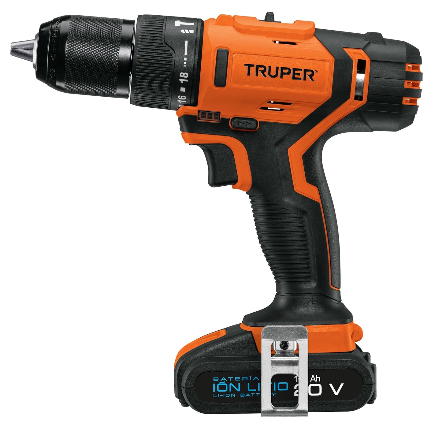 TALADRO ROTACION PERCUTOR Y DESTORNILLADOR INALAM. TRUPER 1/2´´ 20V (ROTI-20A-2)