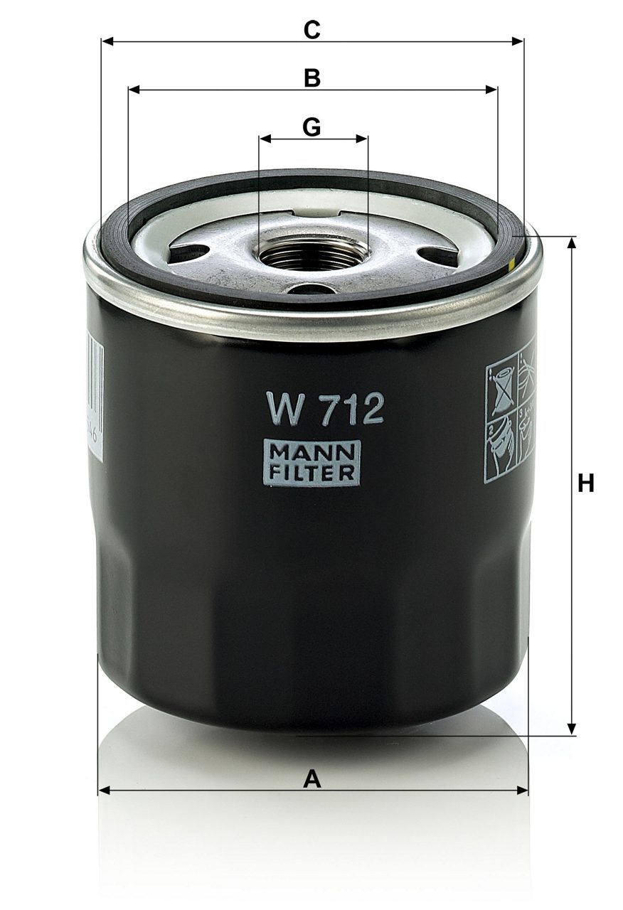 FILTRO ACEITE MANN W 712/57