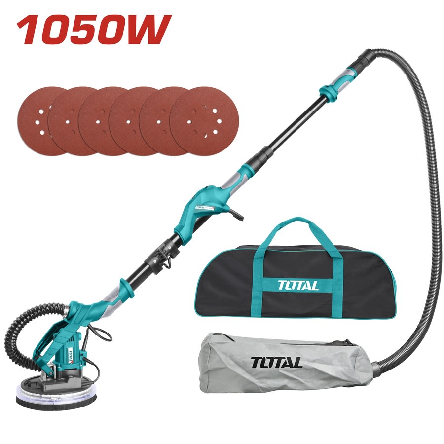 LIJADORA ROTO-ORBITAL PARA PARED Y TECHO INDUSTRIAL 225MM 1050W TOTAL(TWS10501)