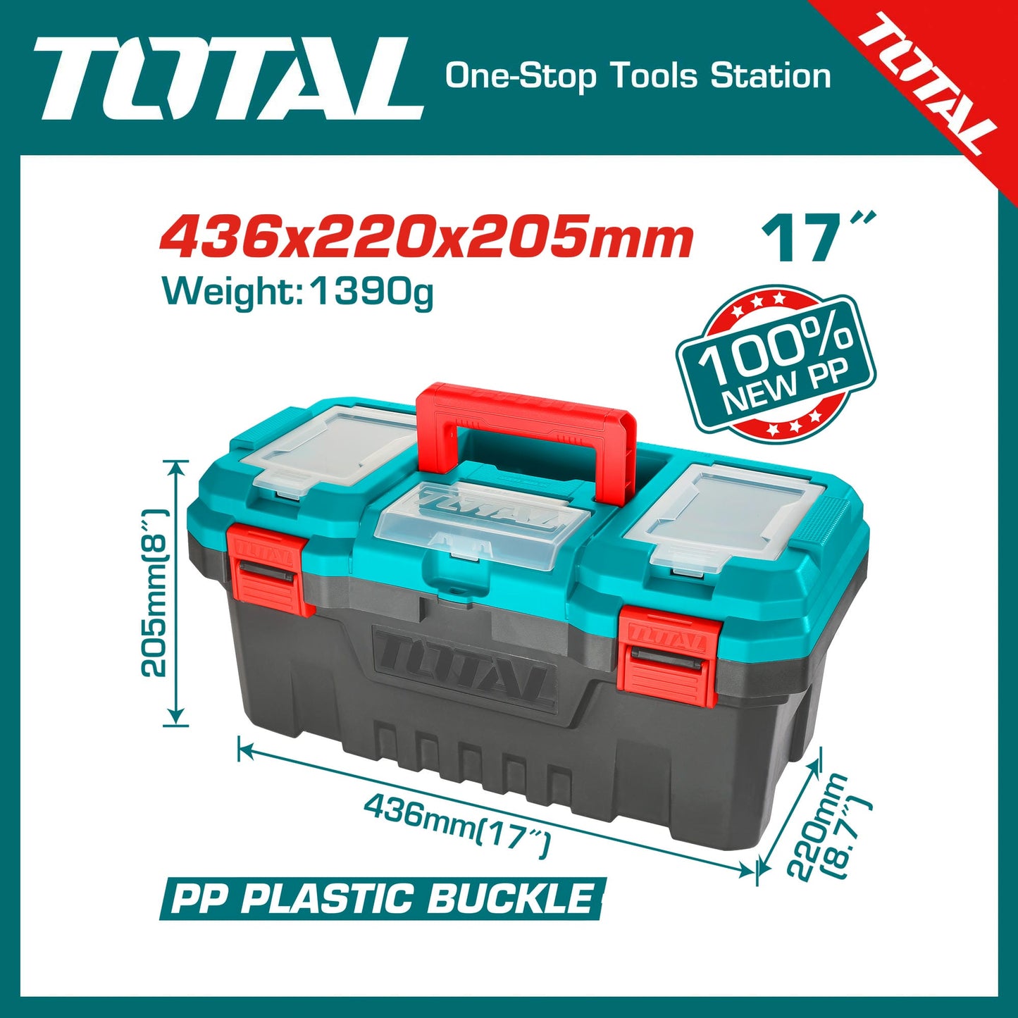 MALETA PLASTICA TOTAL 17'' (TPBX0171)