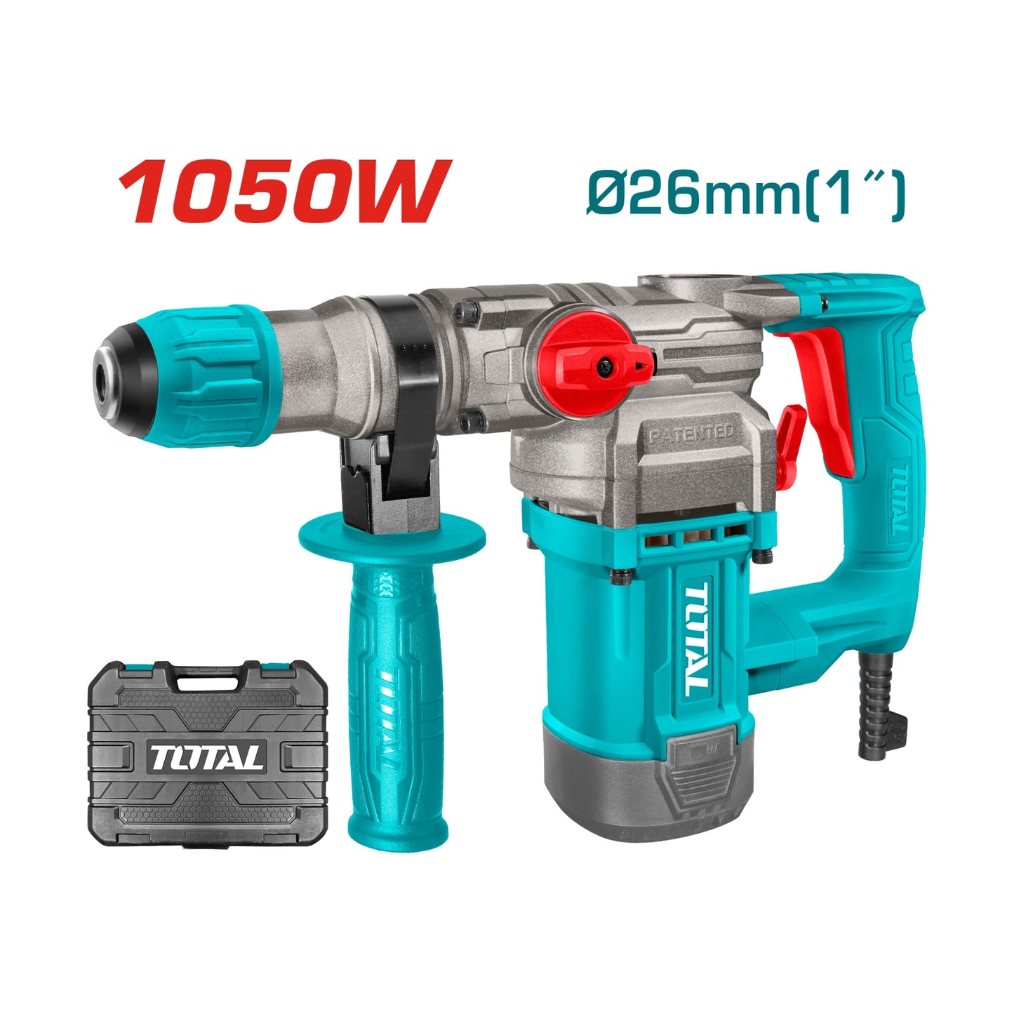 ROTOMARTILLO SDS PLUS 1050W + 3 BROCAS/2 CINCELES TOTAL (TH110286)