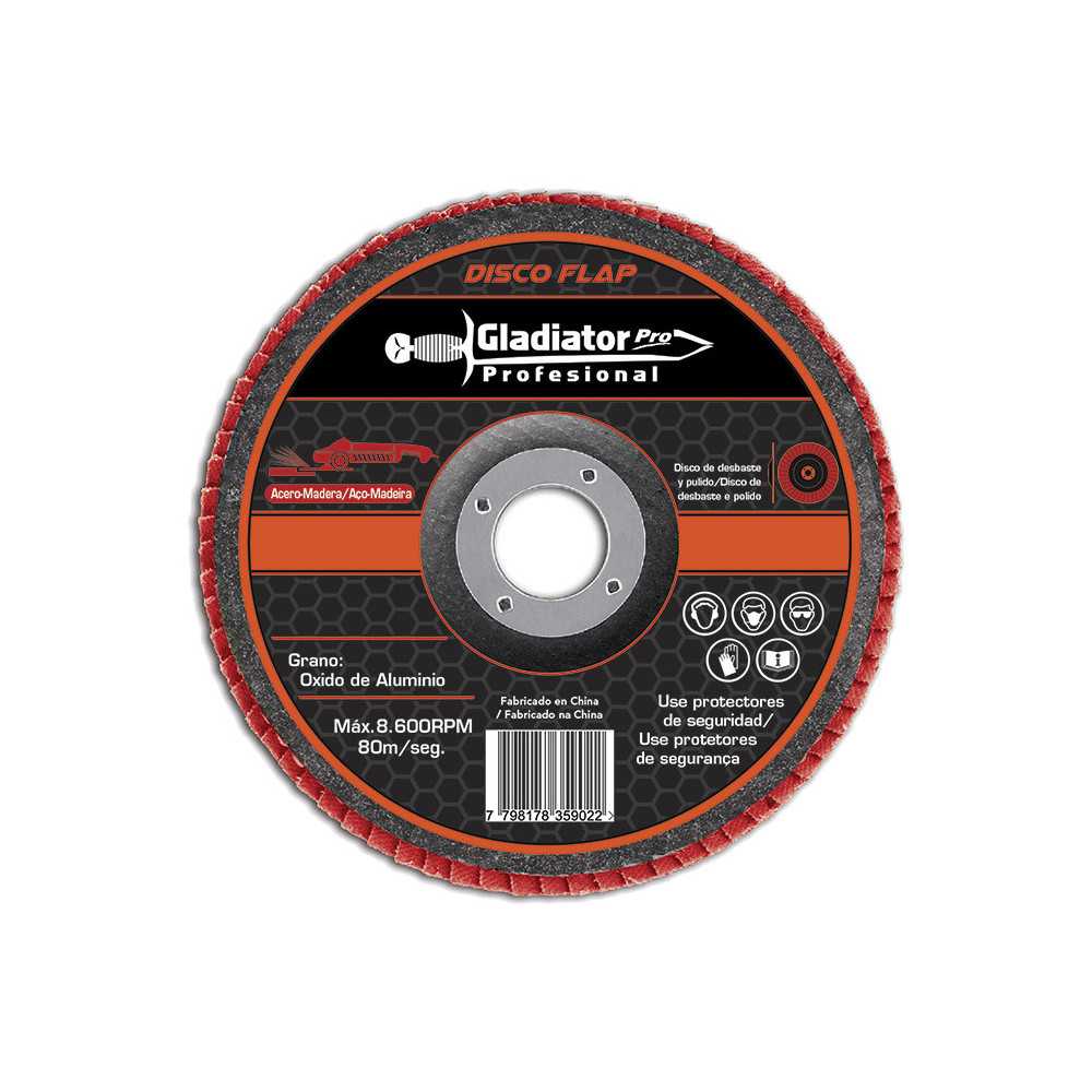DISCO FLAP GLADIATOR 4 1/2´´ ACERO Y MADERA GR 40 (DFA 811540)