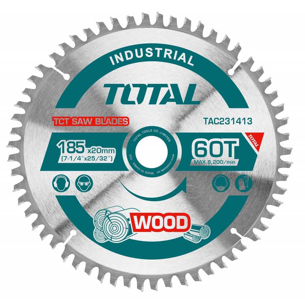 DISCO SIERRA MADERA TOTAL 7 1/4´´ X 25/32´´ - 60 DIENTES - INDUSTRIAL (TAC231413)