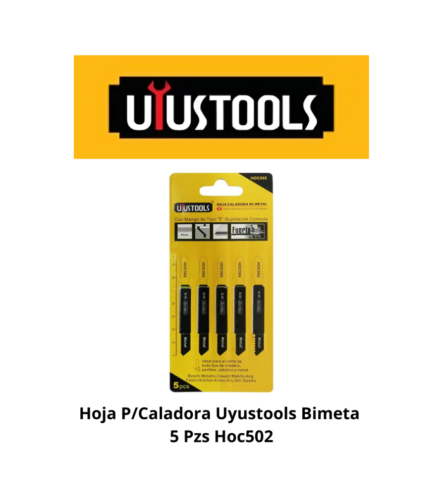 SET 5 UN HOJA CALADORA BI-METAL UYUSTOOLS (HOC502)
