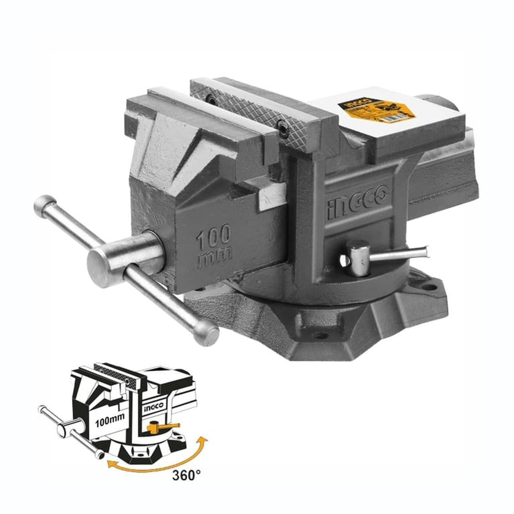 TORNILLO DE BANCO BASE GIRATORIA 4´´ INGCO (HBV084)
