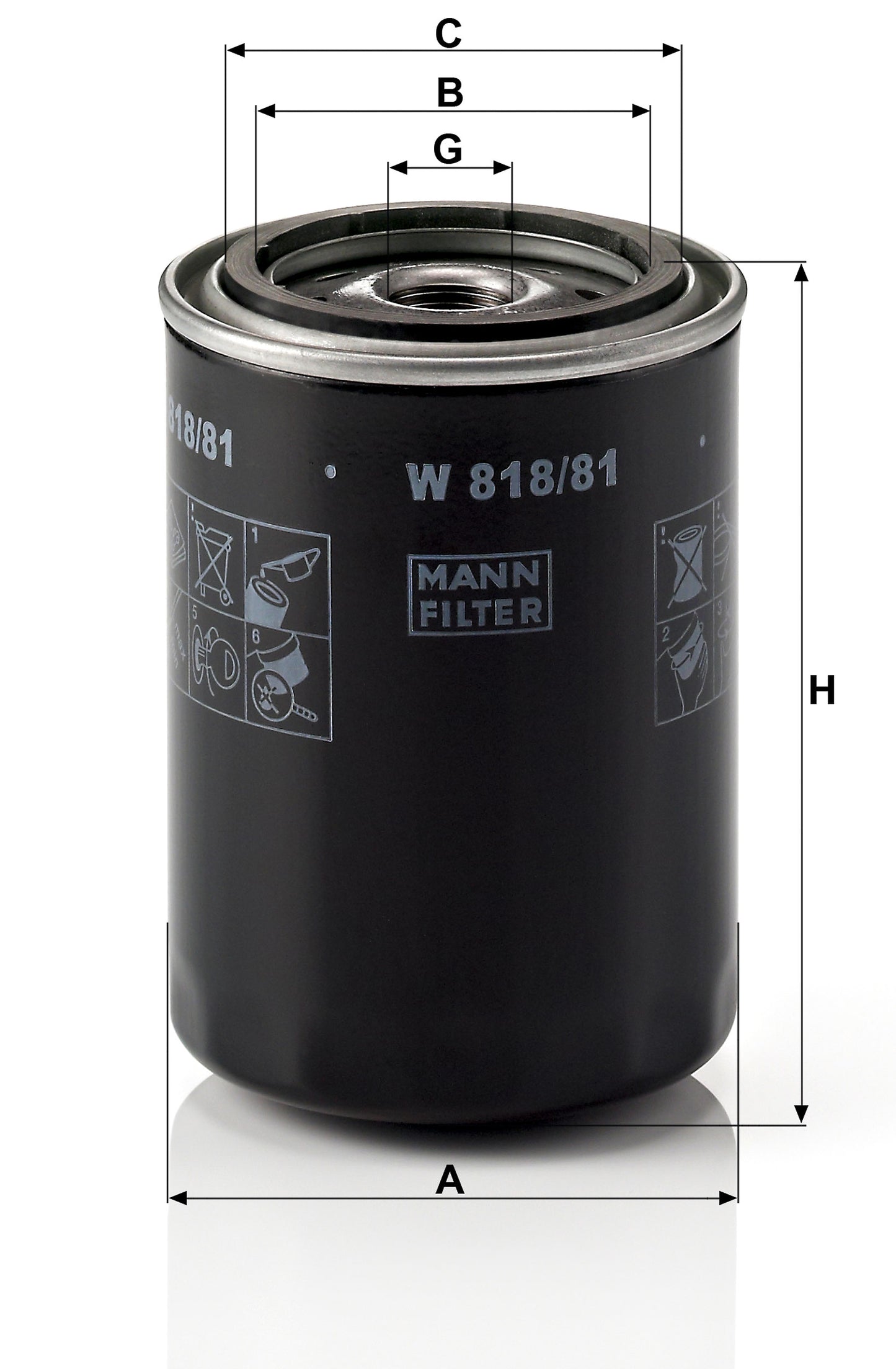 FILTRO ACEITE MANN W 818/10