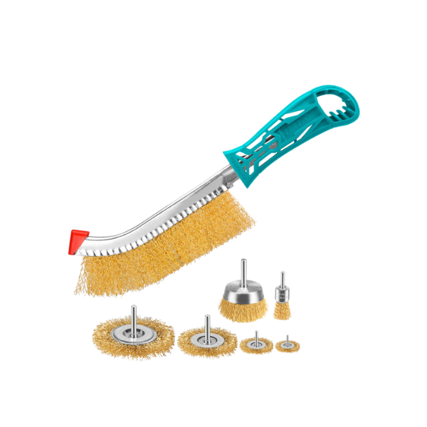 SET DE 7 CEPILLOS DE ALAMBRE TOTAL (TAC310071)