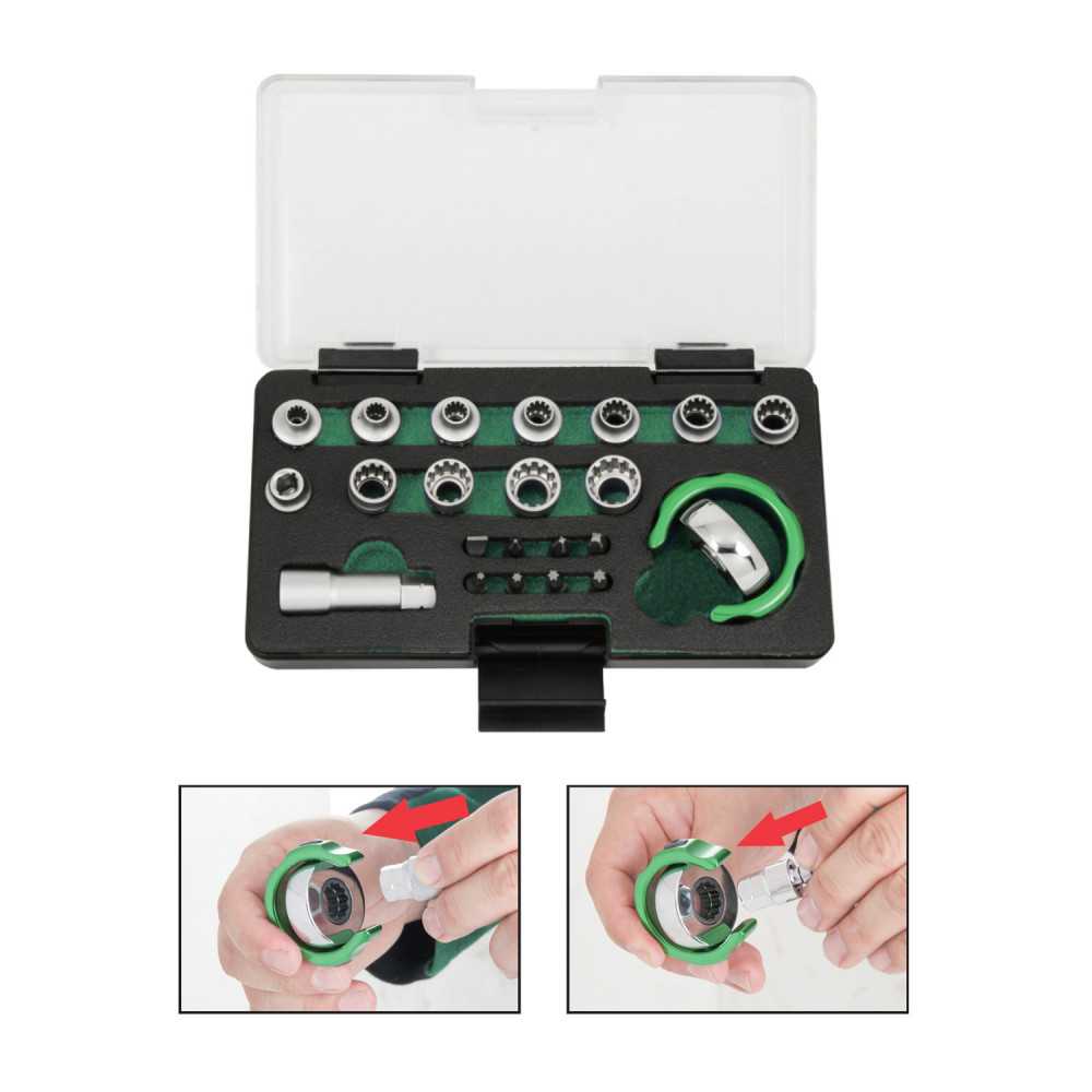 JUEGO DE DADOS JONNESWAY 1/4 MINI 22 PZAS. (RD05H22S)
