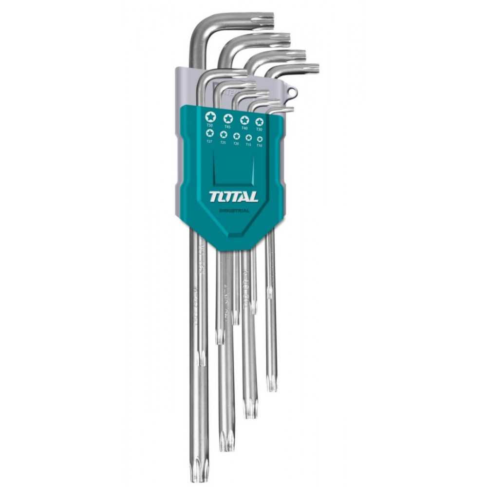 JUEGO LLAVE HEXAGONAL ESTRELLA 9 PCS TOTAL INDUSTRIAL (THT106391)