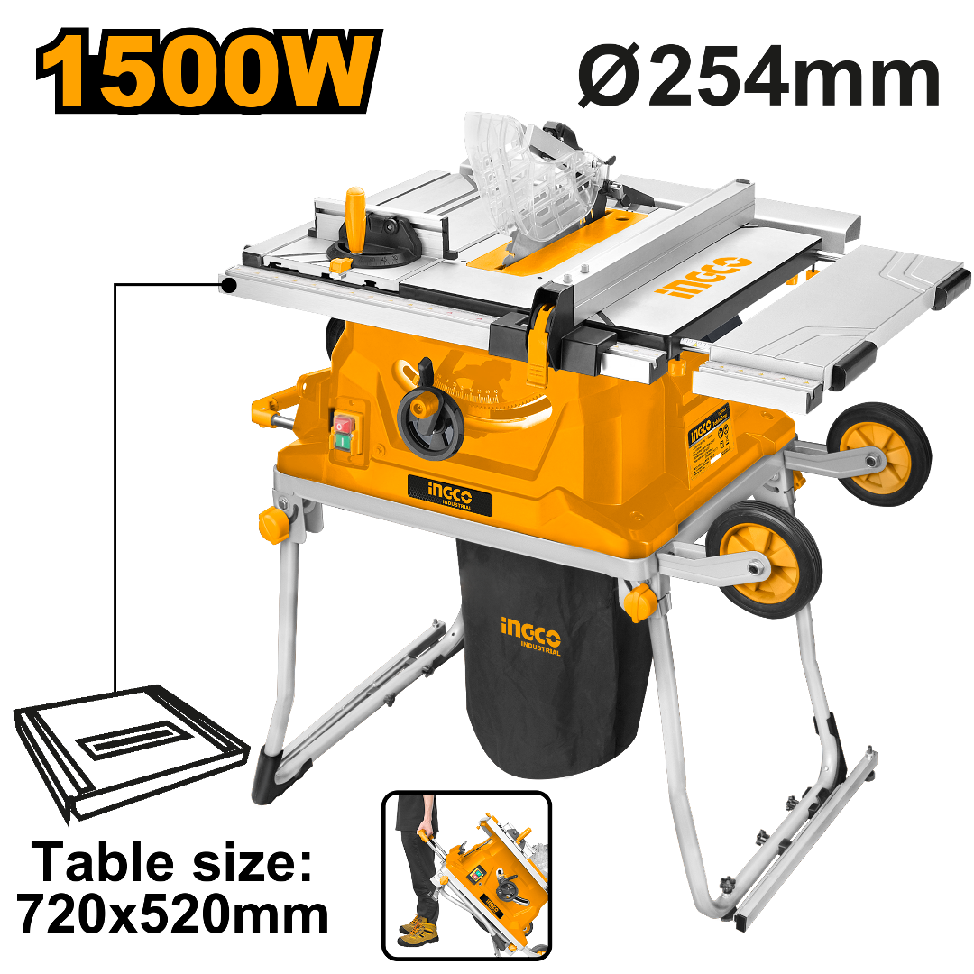 SIERRA DE MESA BANCO 1500W PLEGABLE INGCO (TS15008)