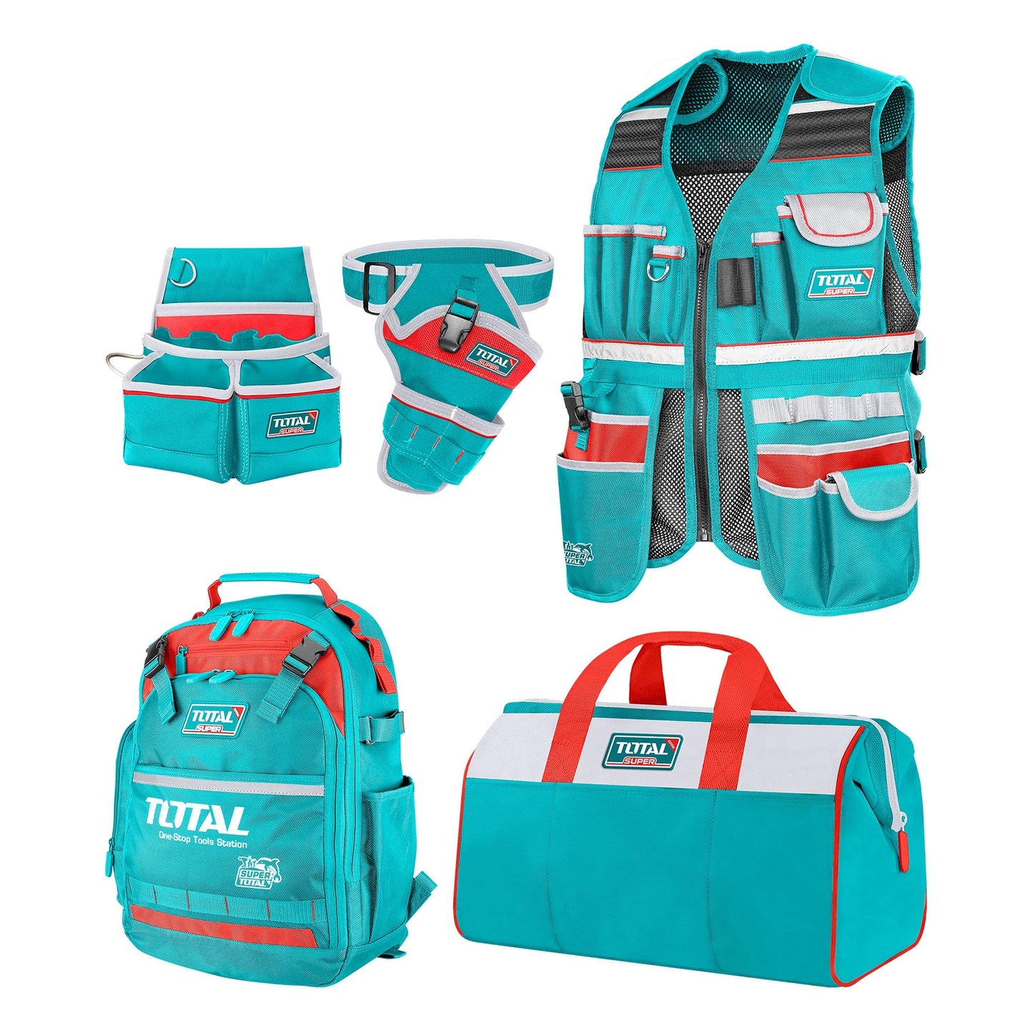KIT 5PCS BOLSO+CHALECO+MOCHILA+PORTA TOTAL(TOS23090)