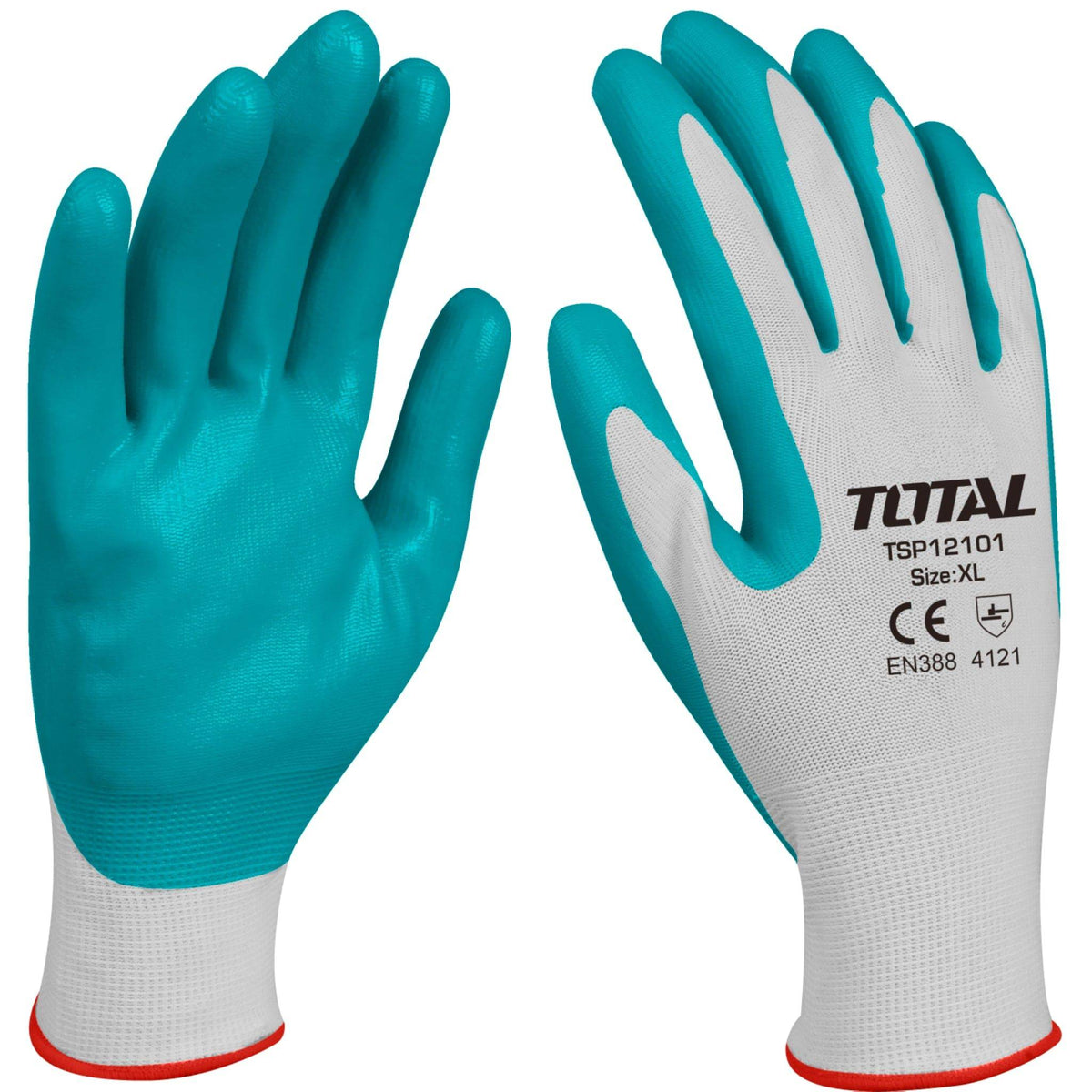 GUANTES DE NITRILO TOTAL TALLA XL ACABADO LISO Y TEXTURA RUGOSA (TSP12101)