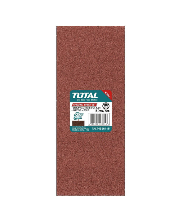 HOJA DE LIJA ORBITAL TOTAL 264MM X 115MM 5 PCS (TAC74926115)