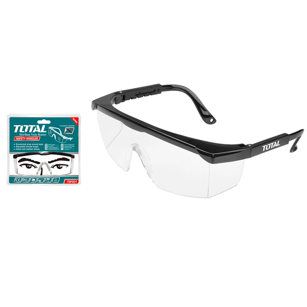GAFAS O LENTES PROTECTORAS TOTAL TRANSPARENTES 4 POSICIONES (TSP301)