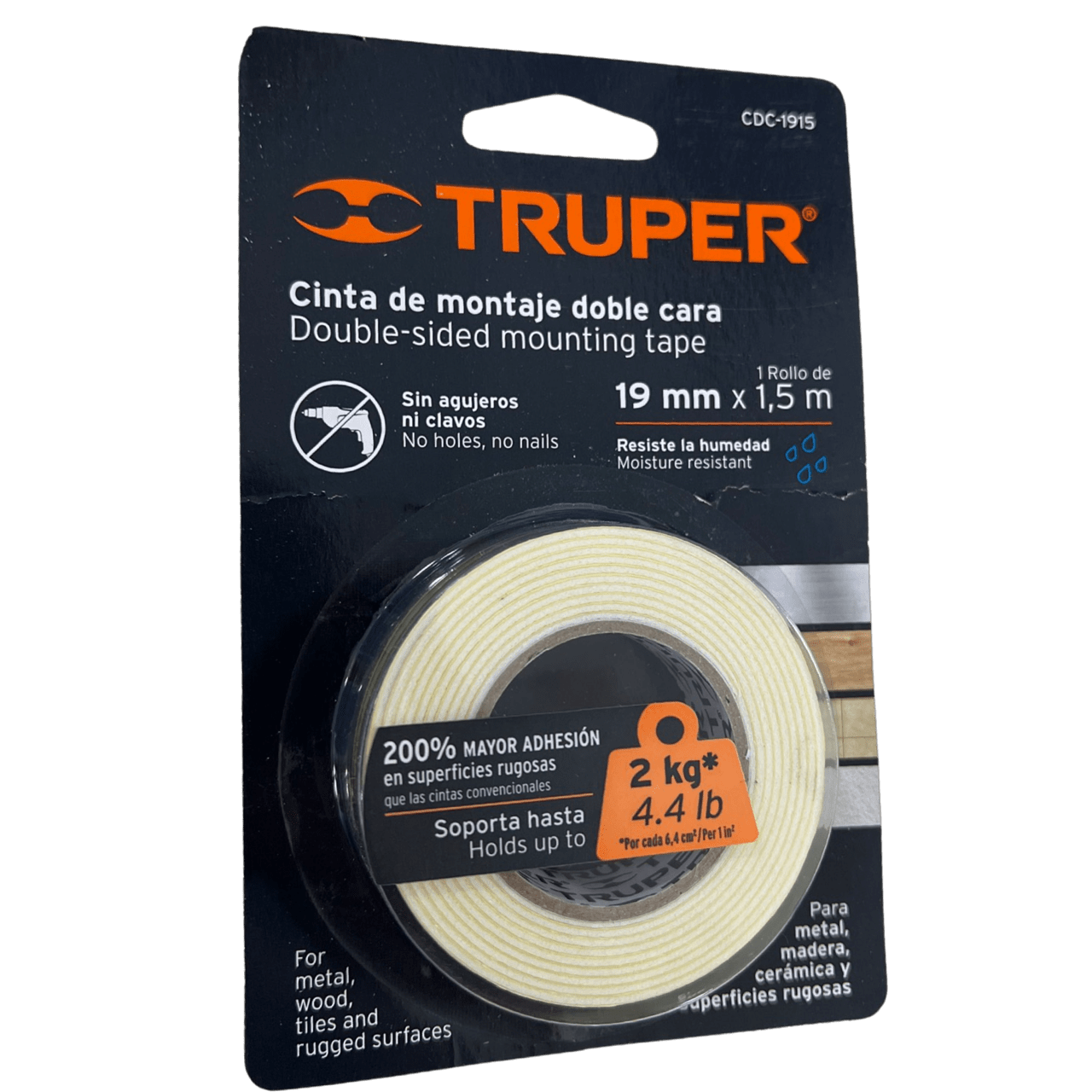 CINTA MONTAJE TRUPER 19 MM X 1.5 MTS. (CDC-1915)