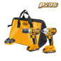 COMBO INGCO TALADRO INALAMBRICO 20V+ ATORNILLADOR IMPACTO INDUSTRIAL 20V (CKLI2006)