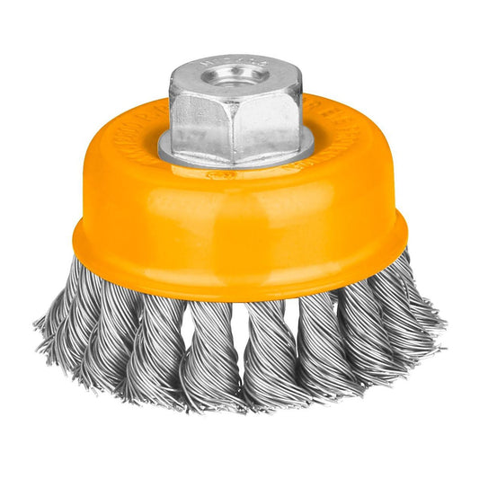 GRATA COPA DE METAL TRENZADO M14 100MM INGCO (WB21001)