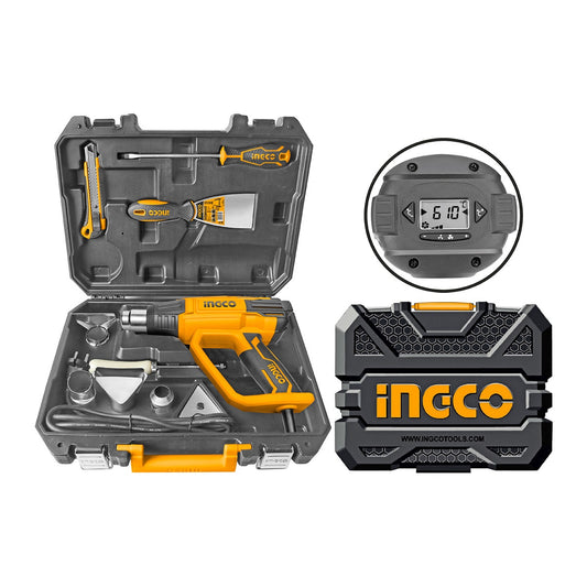 PISTOLA DE CALOR INDUSTRIAL CON REGULADOR DIGITAL INGCO 2000W (HG200028-1)